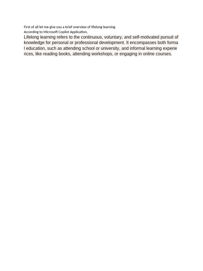 Overview of Lifelong Learning | PDF