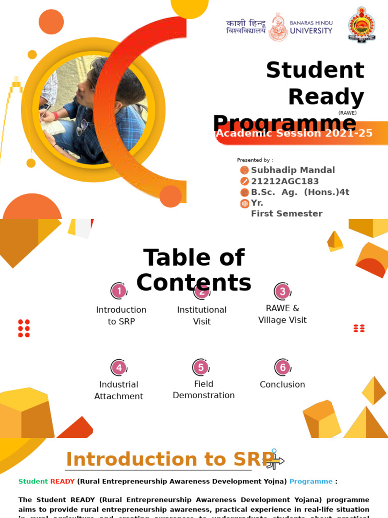 Rawe+srp Presentation 2024 Bhu | PDF | Agriculture | French Fries