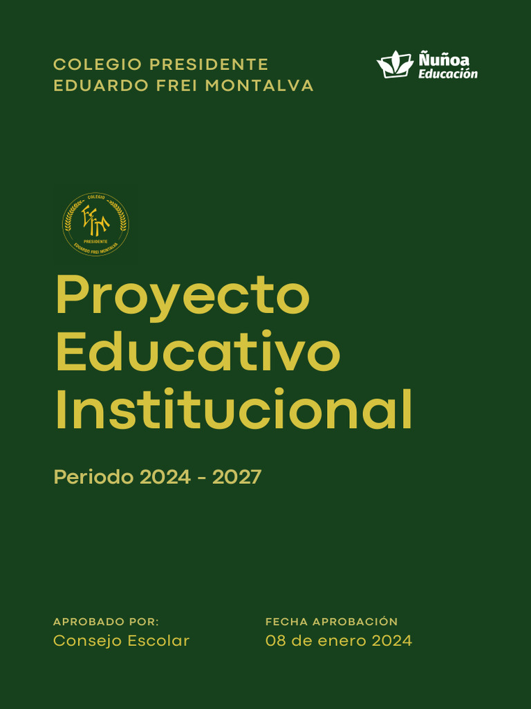Proyecto Educativo Institucional 2024-2027 | PDF | Plan de estudios ...