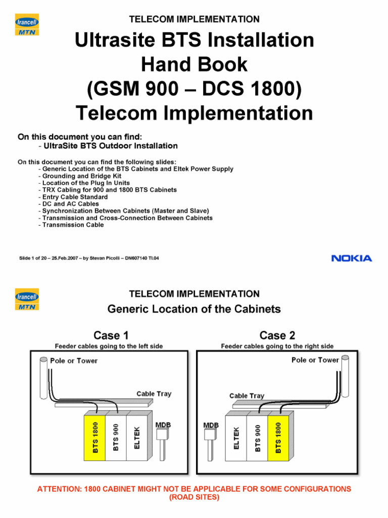 1 - BTS Installation Handbook - DN607140 TI.04 | PDF