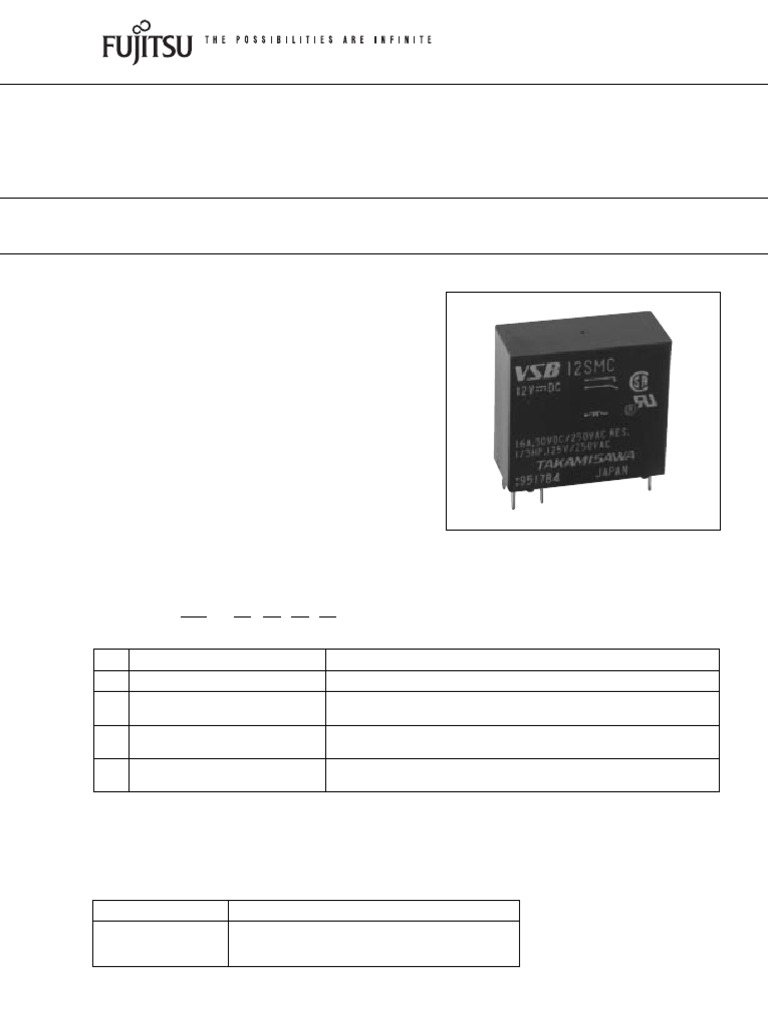 VSB Series Power Relay Overview | PDF | Alternating Current | Inductor