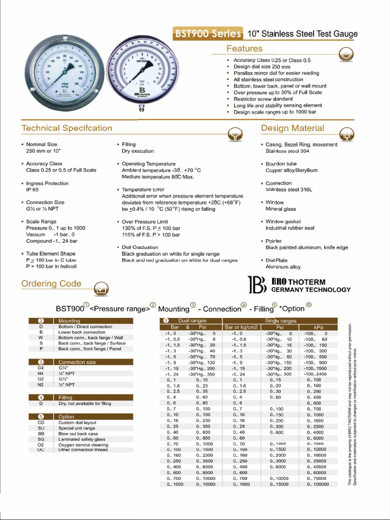 040 TG BST900 Series | PDF