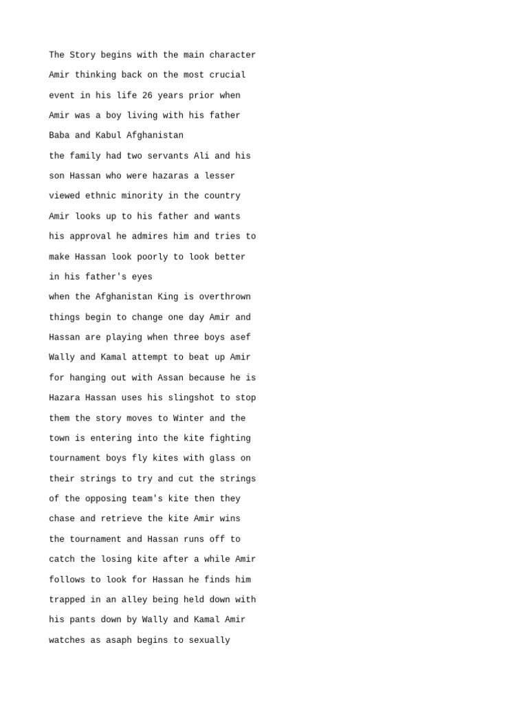 The Kite Runner by Khaled Hosseini Summary (Full Book in JUST 5 Minutes ...