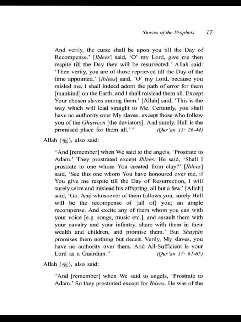 Quranic Perspective On Adam | PDF | God In Islam | Prophets And ...