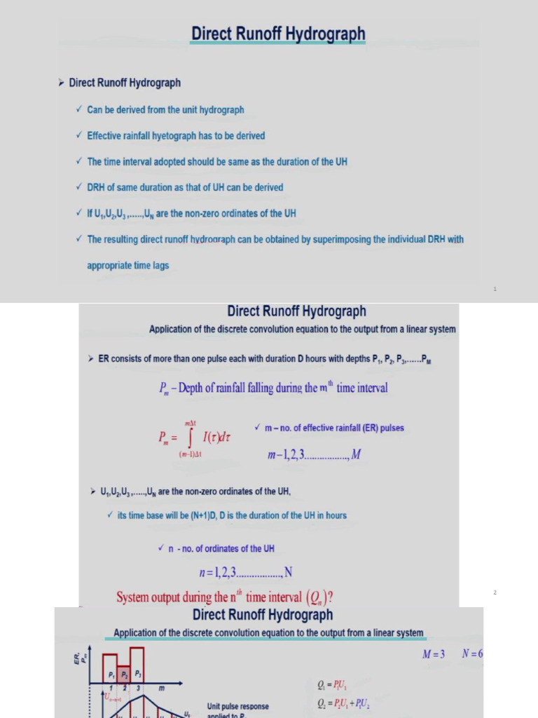 Week 2-Lecture 6-Hydrograph Analysis DRH (Direct Runoff Hydrograph) | PDF
