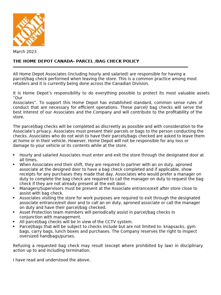 Bag Parcel Check Policy EN NEW | PDF