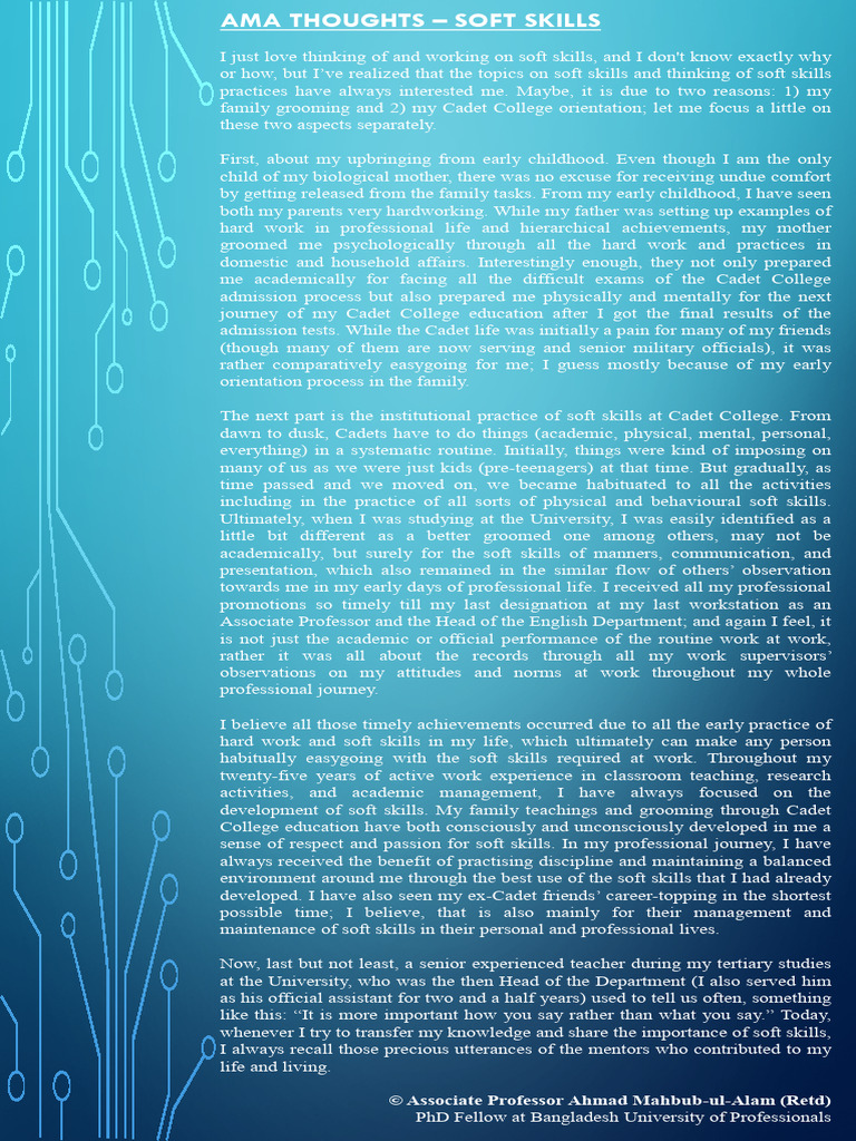 Importance of Soft Skills in Success | PDF | Thought | Psychology