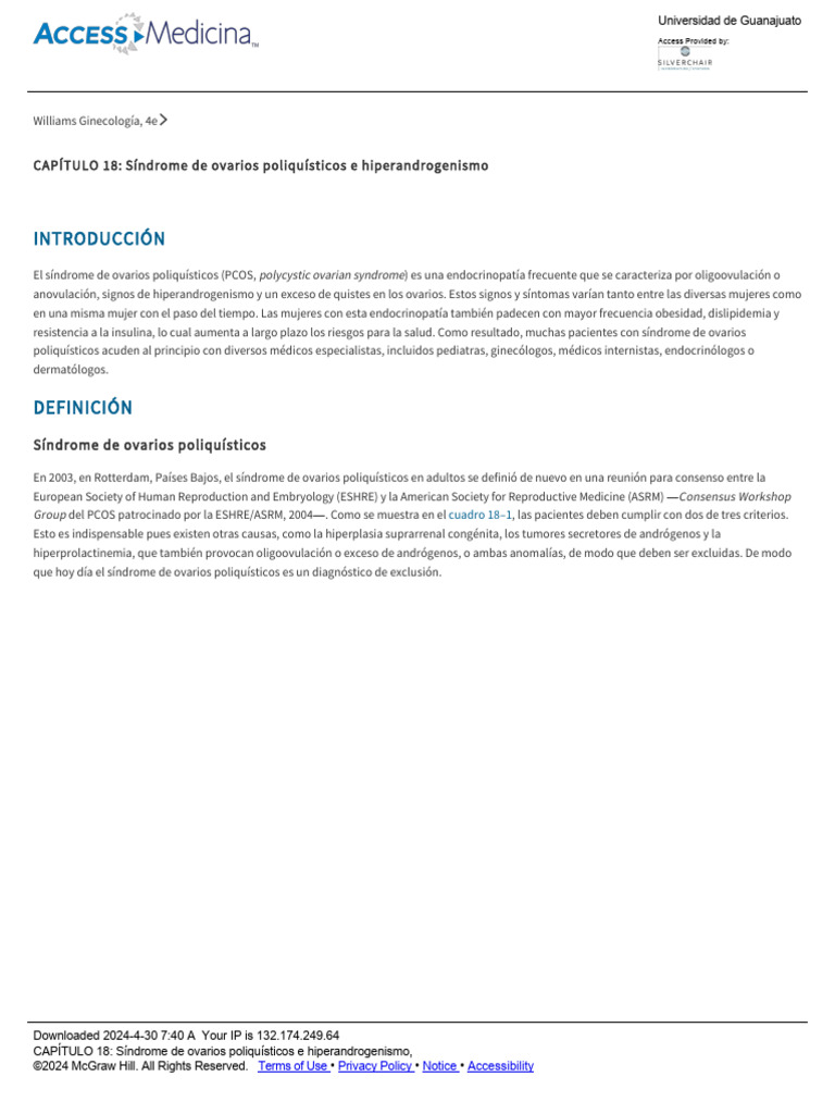 CAPÍTULO 18_ Síndrome de ovarios poliquísticos e hiperandrogenismo PDF Hormona luteinizante