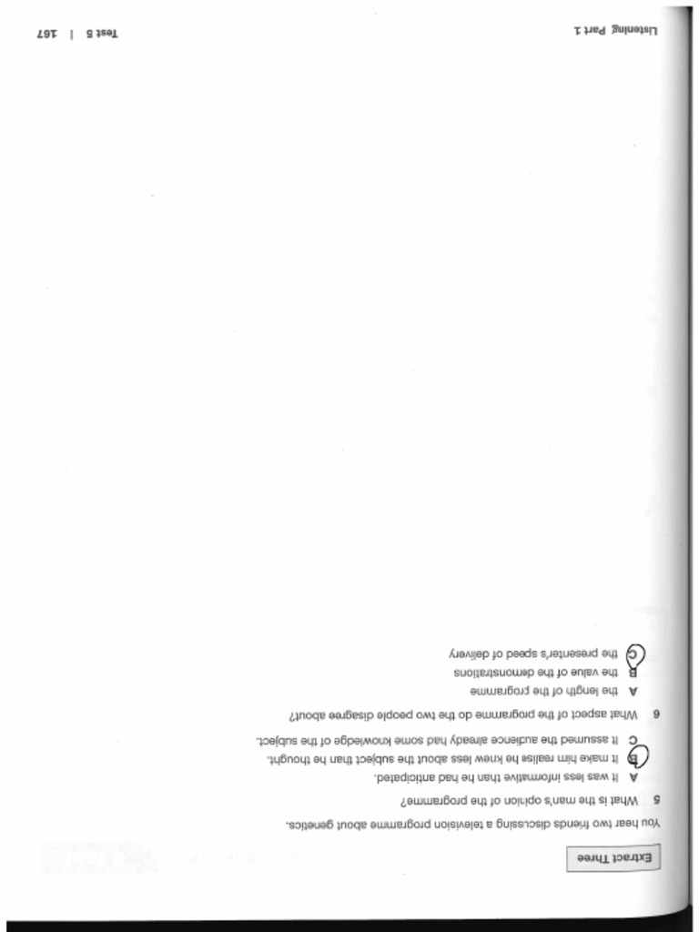 HW Listening Test 5, Part 1 - 1 | PDF
