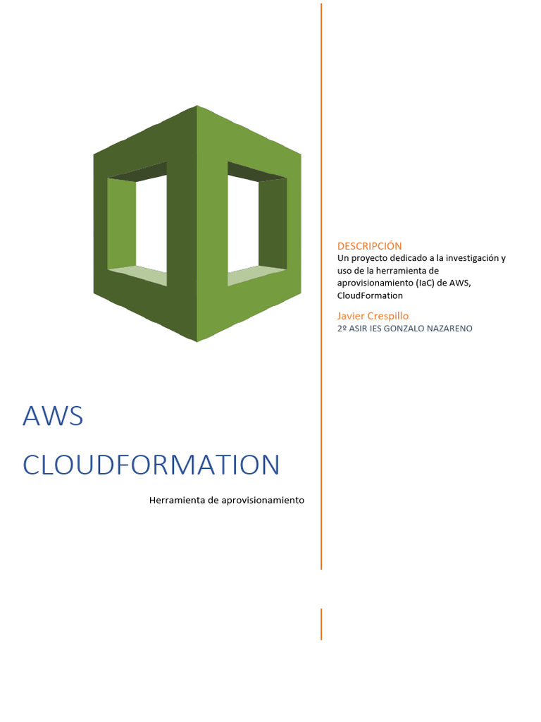 Uso de AWS CloudFormation en IaC | PDF | Tecnologías de la información ...