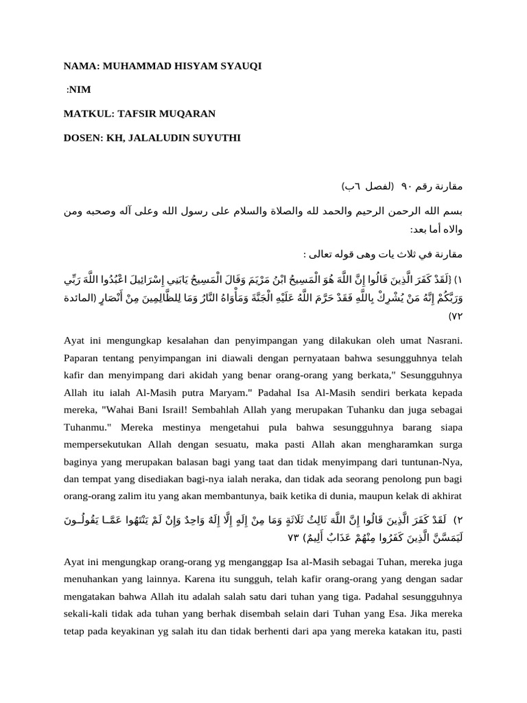 Kesalahan Keyakinan Nasrani dalam Al-Qur'an | PDF