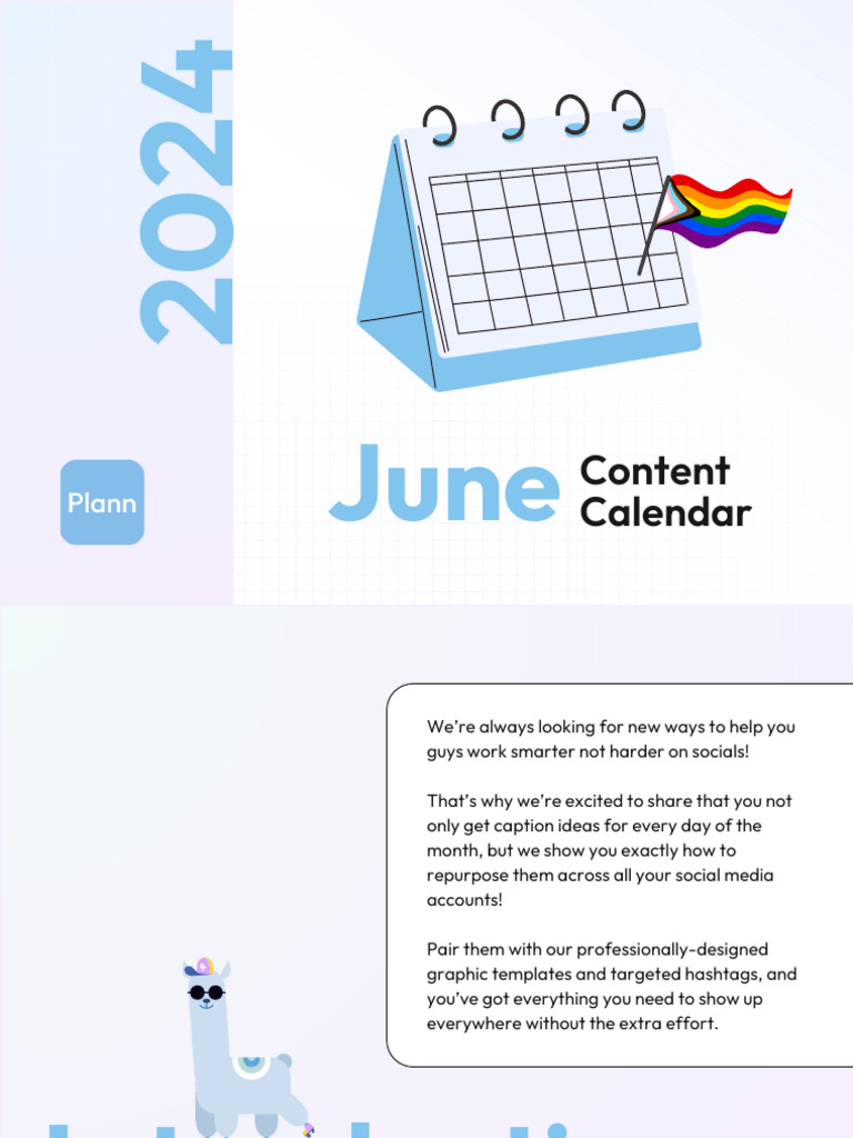 June 2024 Social Media Content Plan | PDF