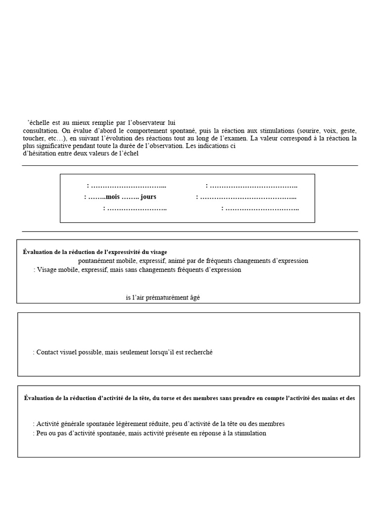 Échelle ADBB : Évaluation du Comportement | PDF | Sourire