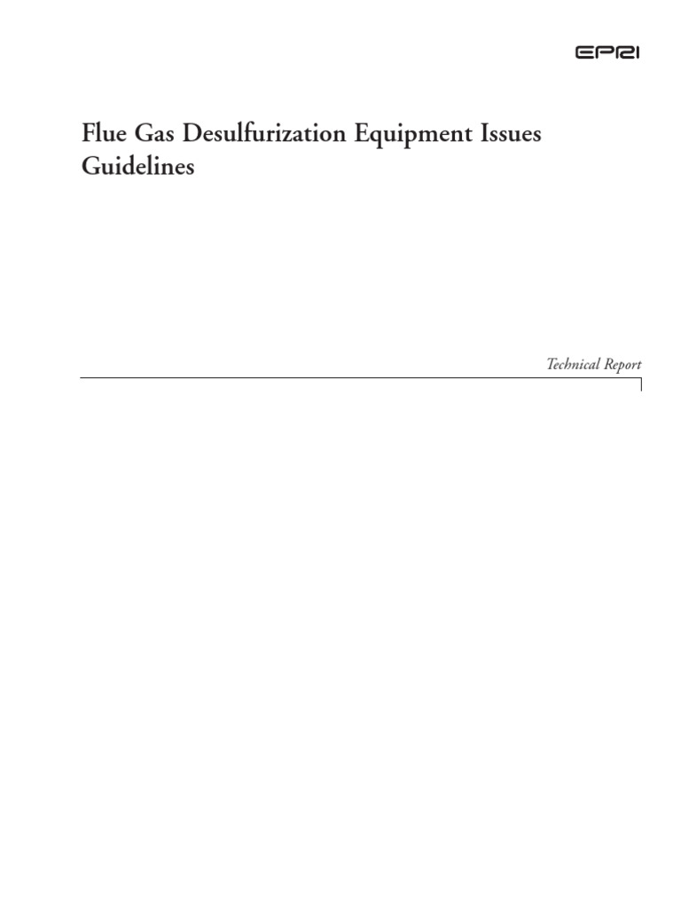 Flue Gas Desulfurization Equipment Issues Guidelines | PDF | Pump | Valve