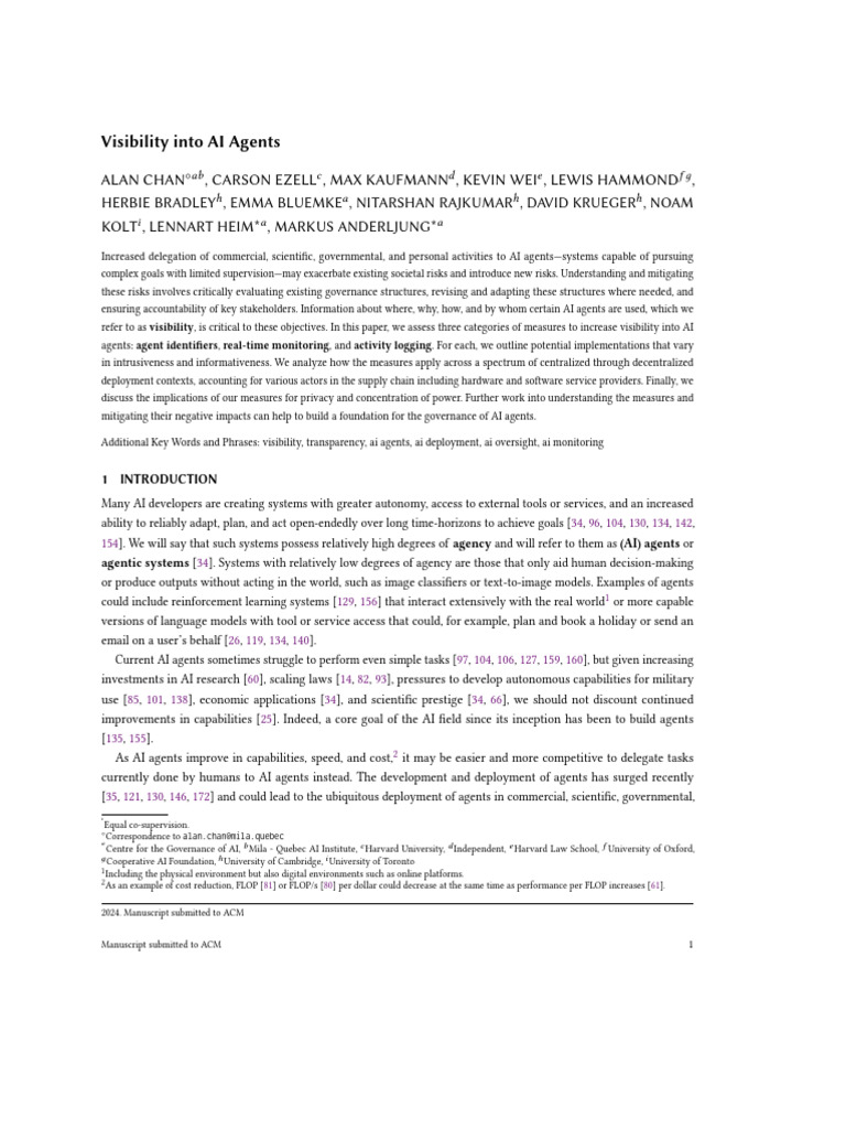 Governance and Risks of AI Agents | PDF | Artificial Intelligence ...