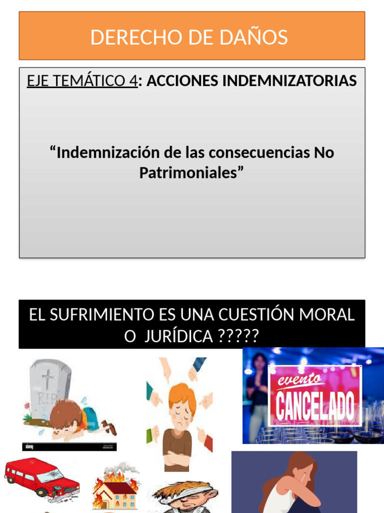 DAÑO MORAL-clase daños | PDF | Daños y perjuicios | Moralidad