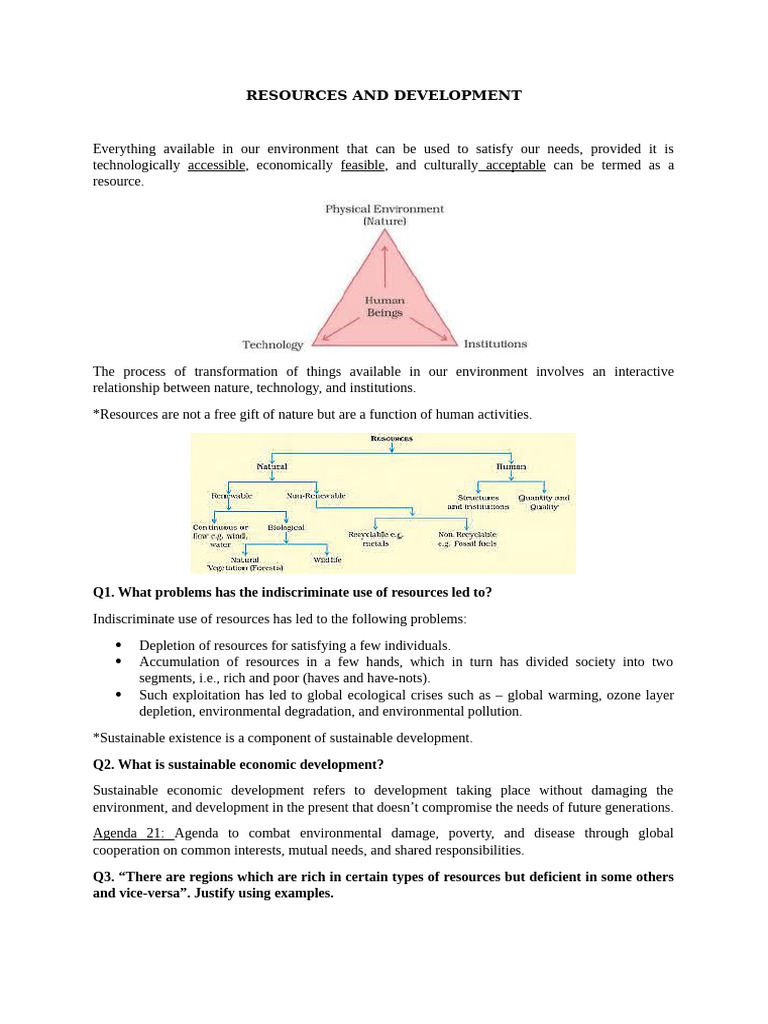 Resource Planning and Sustainable Development | PDF | Sustainable ...