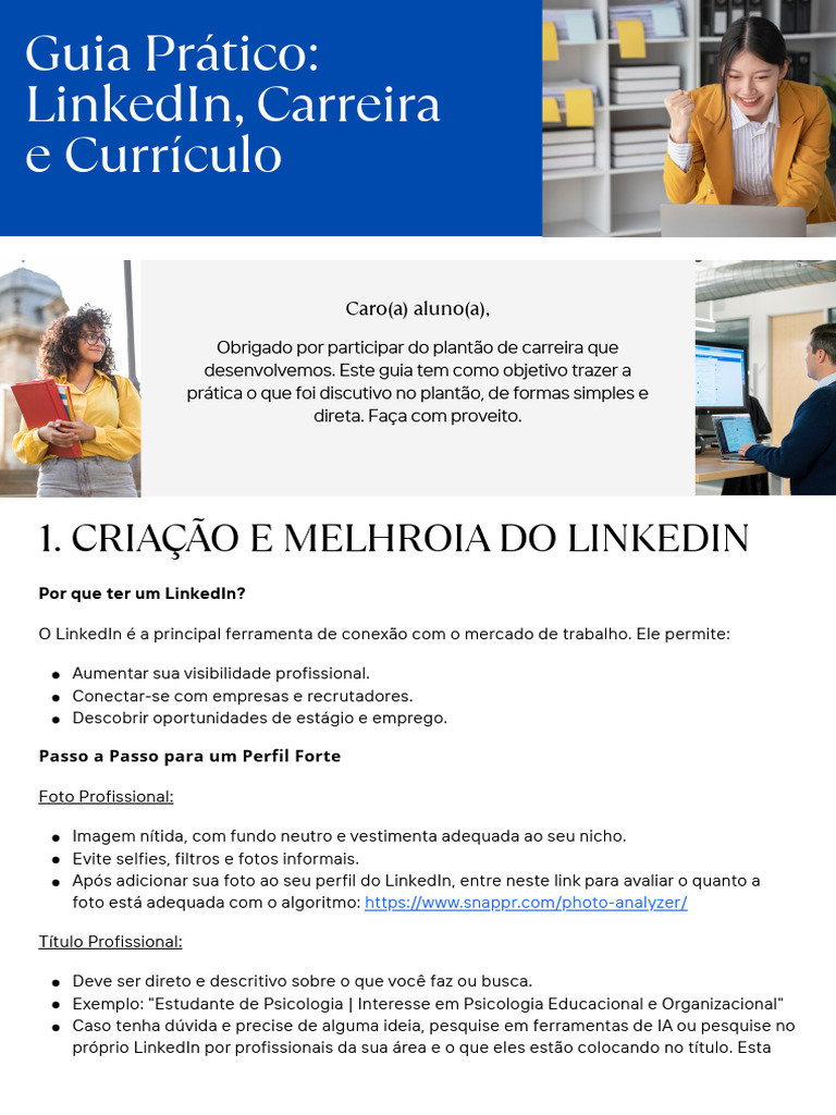 Guia Prático - LinkedIn, Carreira e CV | PDF | LinkedIn | Comunicação