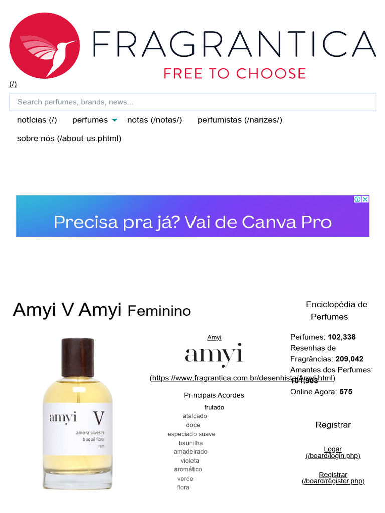 Amyi V Amyi perfume - a fragrância Feminino 2019 | PDF | Perfume | Bens ...