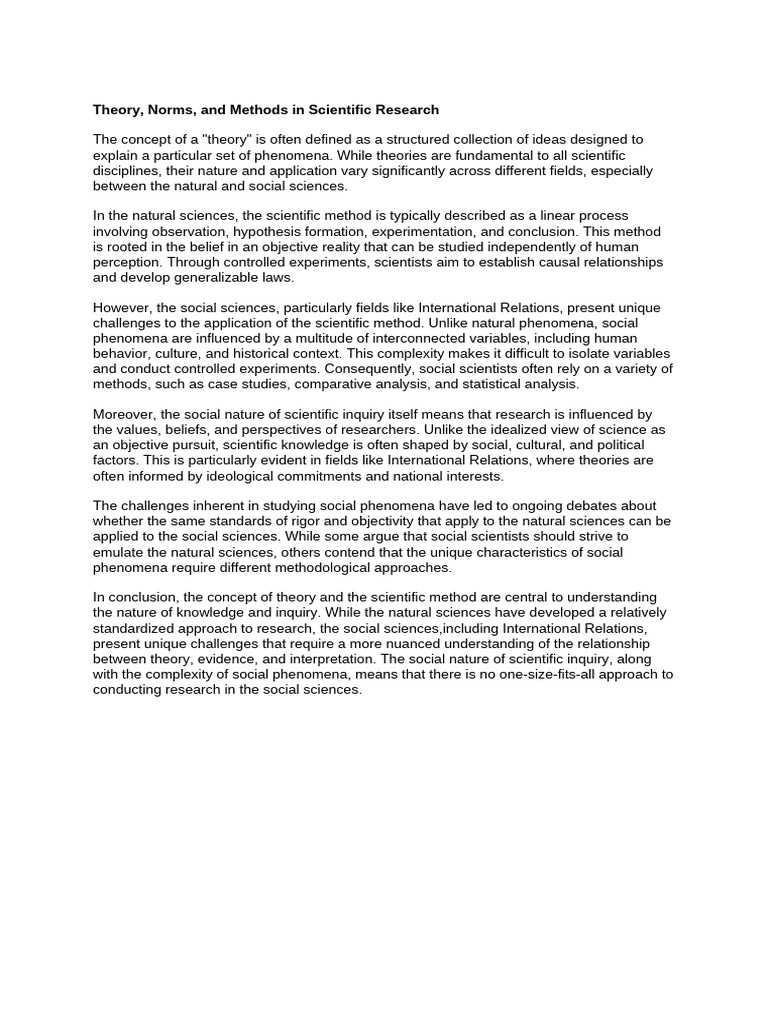 Scientific Research: Theories & Methods | PDF | Scientific Method | Science