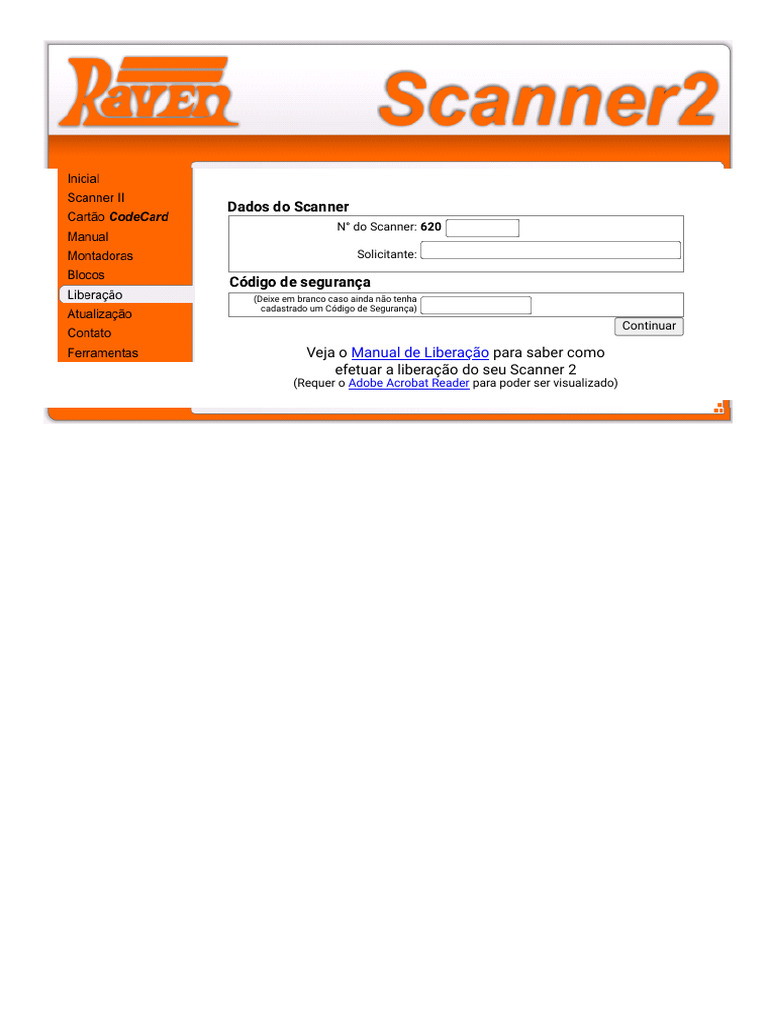 Liberação e Manual do Scanner 2 | PDF