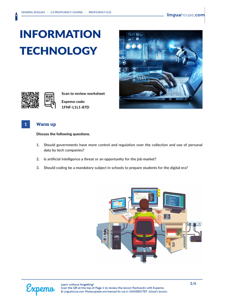 C2 Proficiency Course: Information Technology | PDF | Internet | Hacker ...