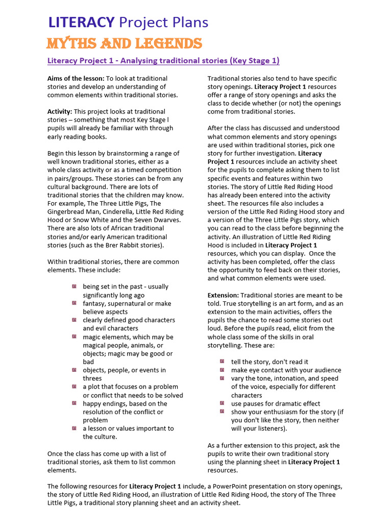 LITERACY Project Plans 1-5 | PDF | Lancelot | Gawain