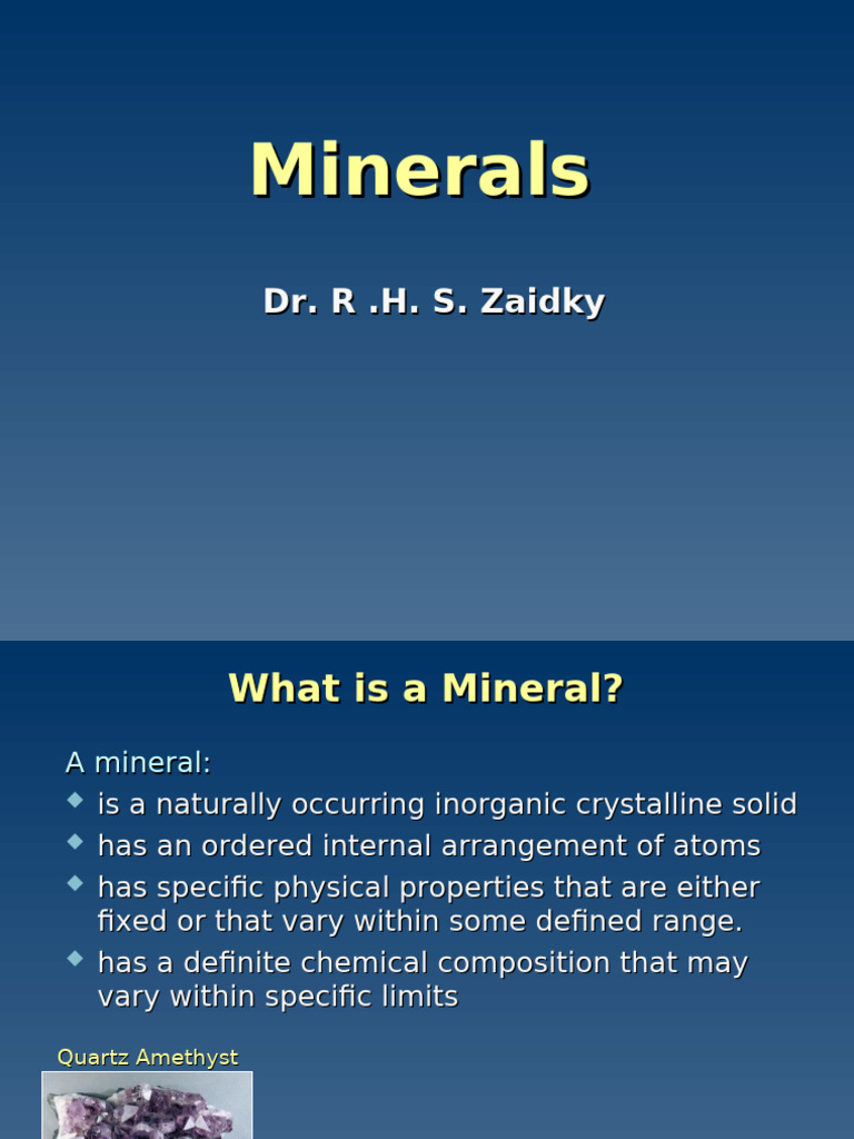 Understanding Mineral Composition and Growth | PDF | Minerals ...