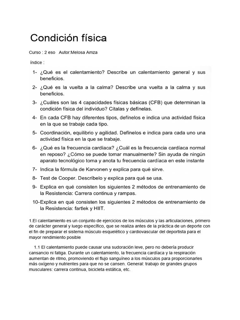 Condición Física | PDF | Músculo | Flexibilidad (anatomía)