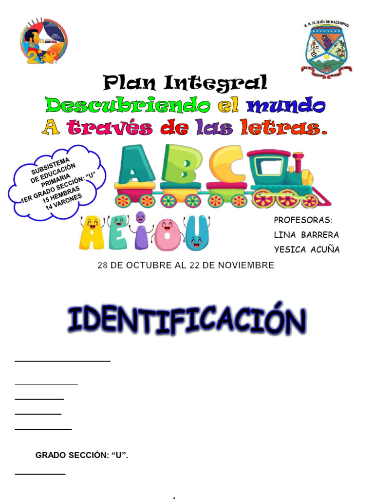 Plan Integral Descubriendo El Mundo A Traves de Las Letras | PDF ...