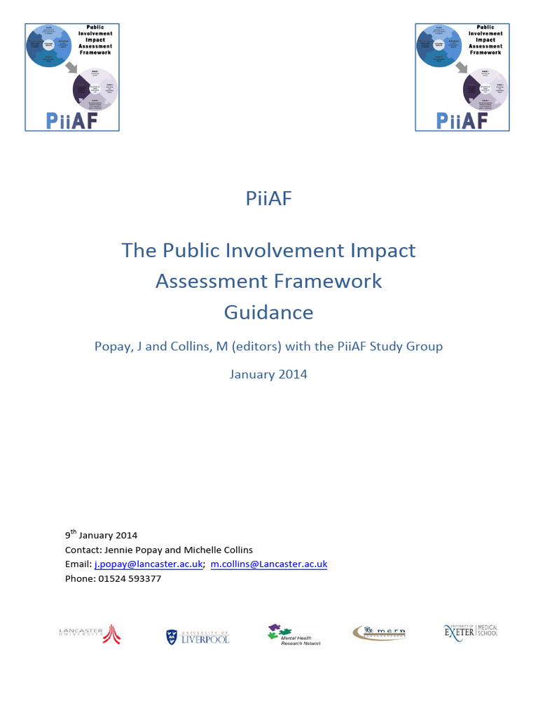Public Involvement Impact Assessment Guide | PDF | Methodology ...