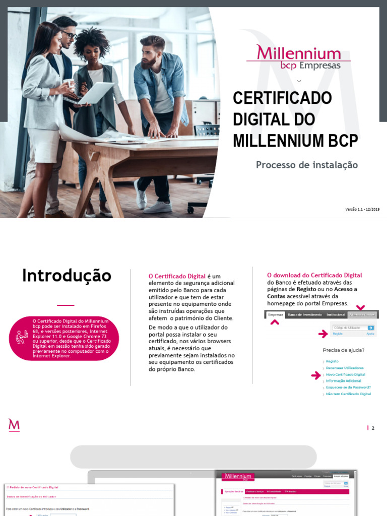 Instalação do Certificado Digital BCP | PDF | Autenticação | Internet