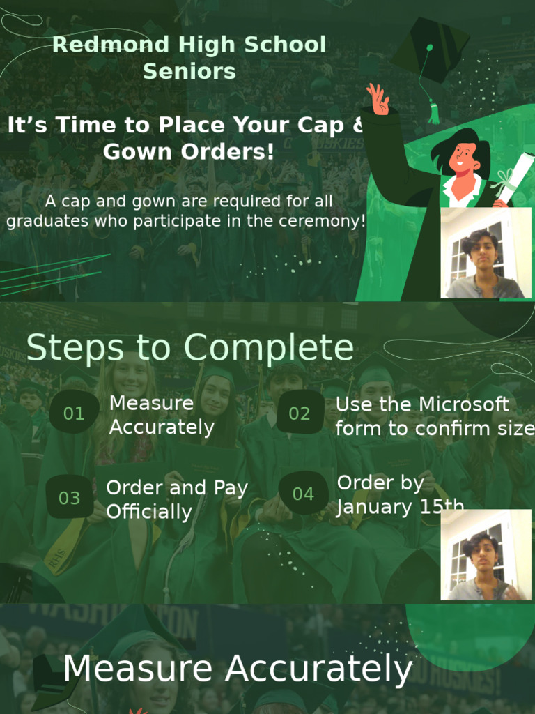 Redmond High School Cap & Gown Orders | PDF