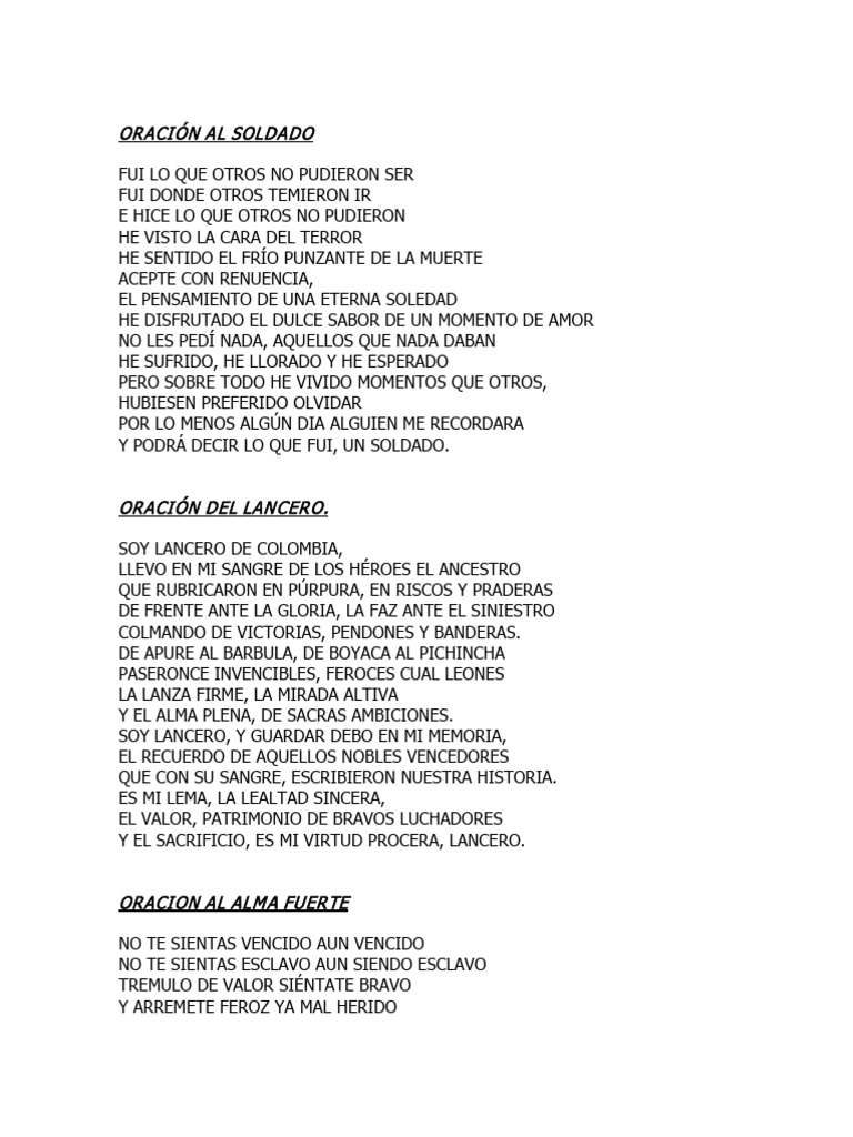 Oraciones y Reflexiones de un Soldado | PDF