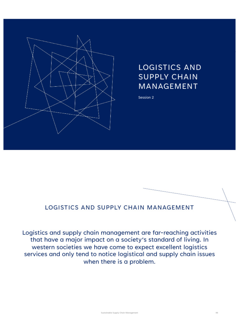 Session2 - Logistics and Supply Chains | PDF | Logistics | Supply Chain ...