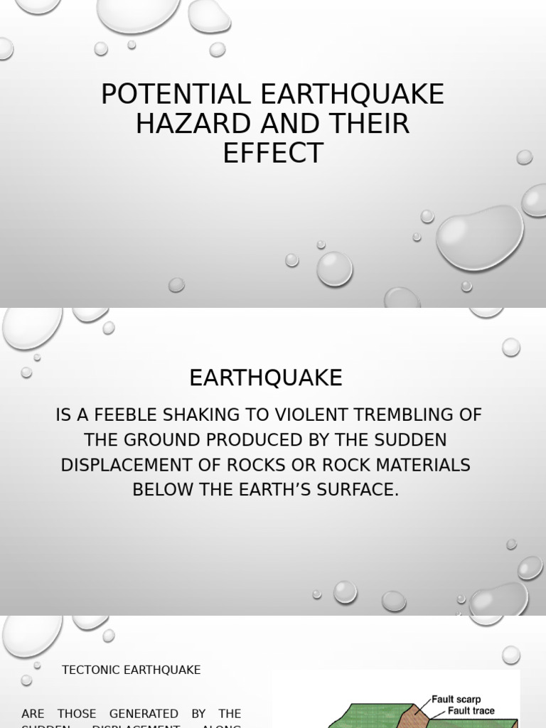 Earthquake Hazard Overview and Effects | PDF | Earthquakes | Fault ...