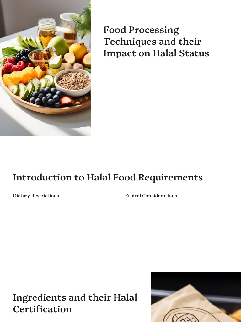 Halal Food Processing Techniques Explained | PDF | Regulatory Compliance