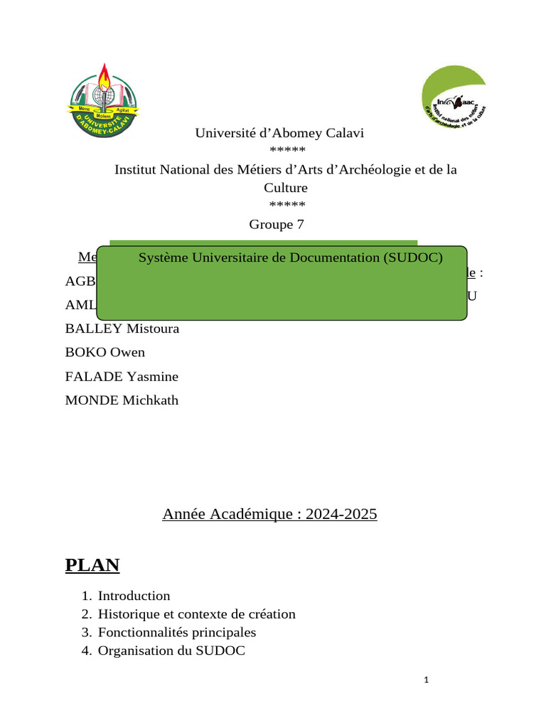 Système Universitaire de Documentation (SUDOC) | PDF | Bibliothèques ...