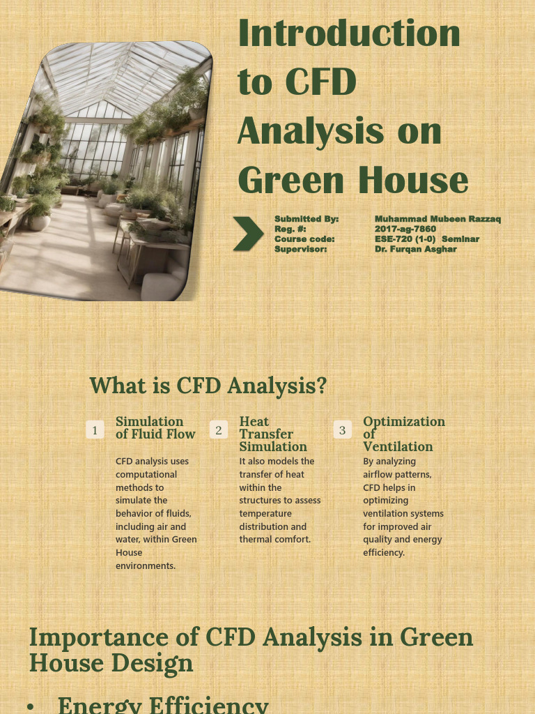 CFD Analysis for Green House Design | PDF | Computational Fluid ...