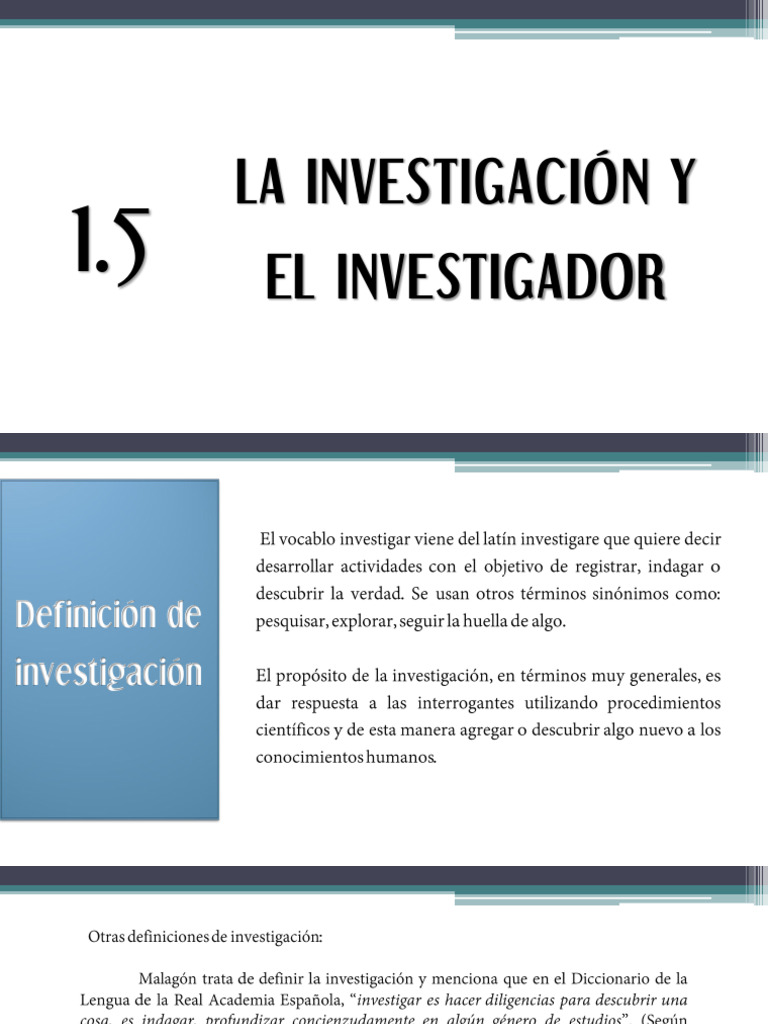 La Investigación Y El Investigador | PDF