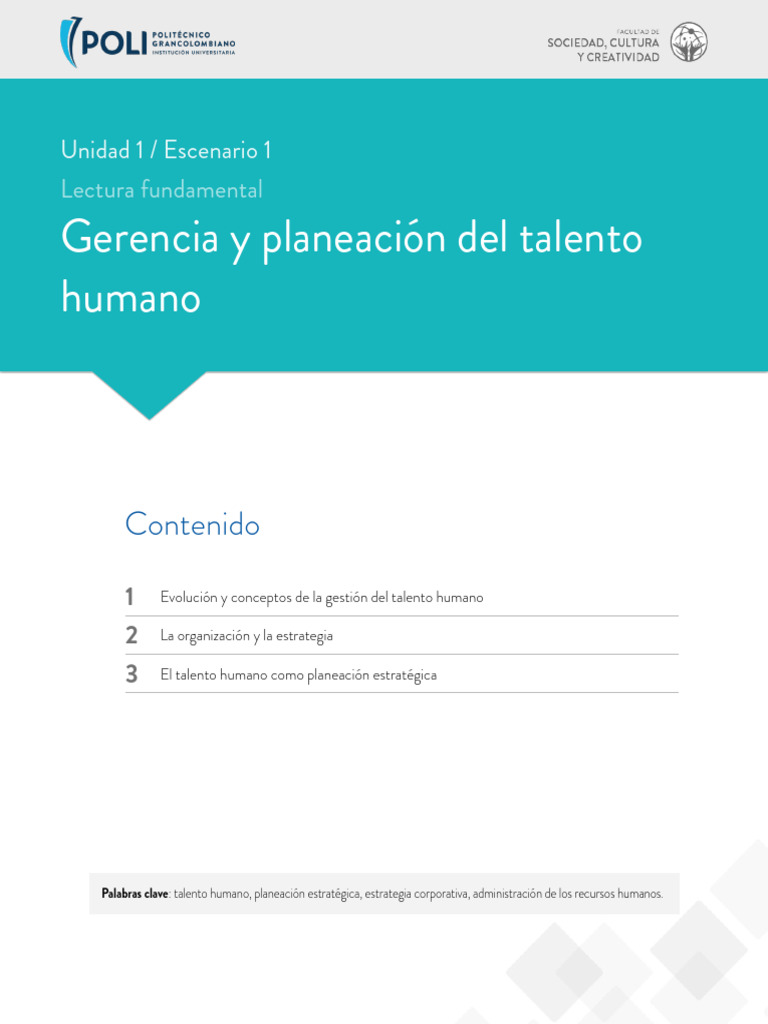 Gestión Estratégica del Talento Humano | PDF | Gestión de recursos ...