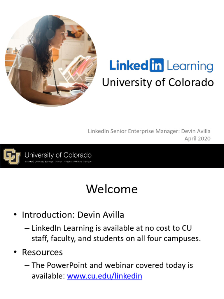 LinkedIn Learning Resources at CU | PDF | Linked In | Computing