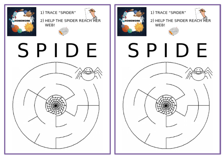 Help the Spider Reach Her Web | PDF