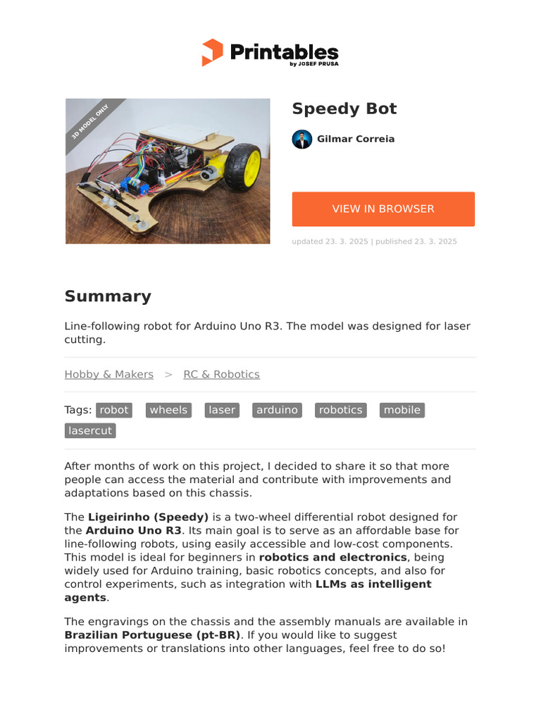 Arduino Line-Following Robot Design | PDF | Arduino