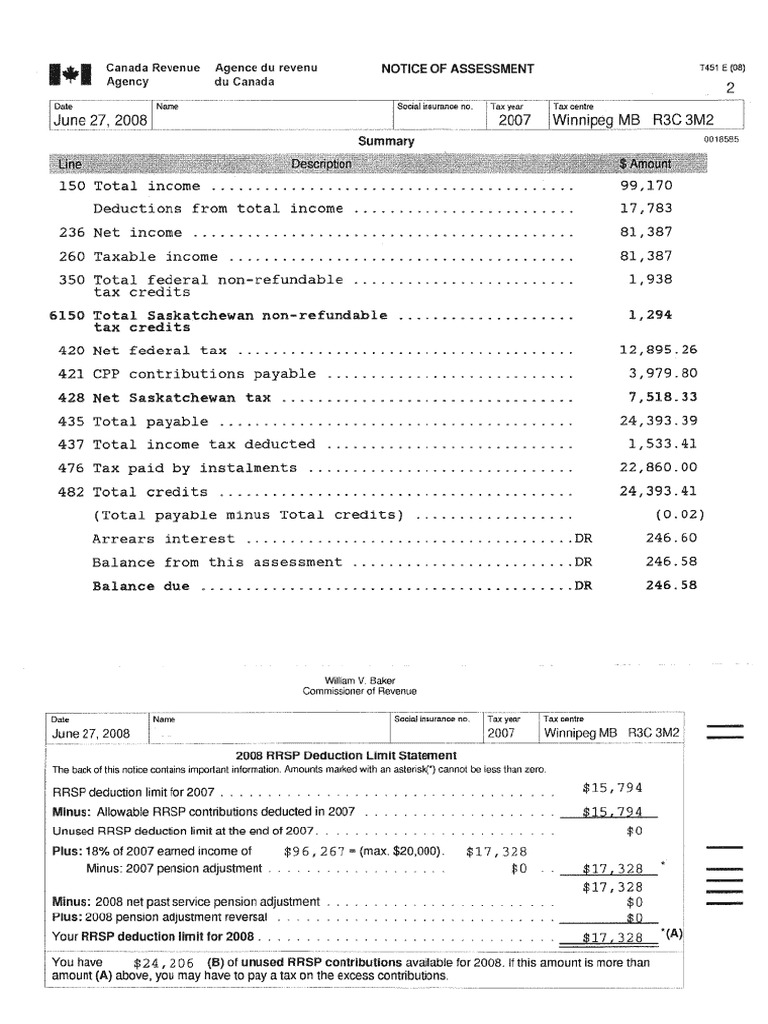 Noitce of Assesment Sample | PDF