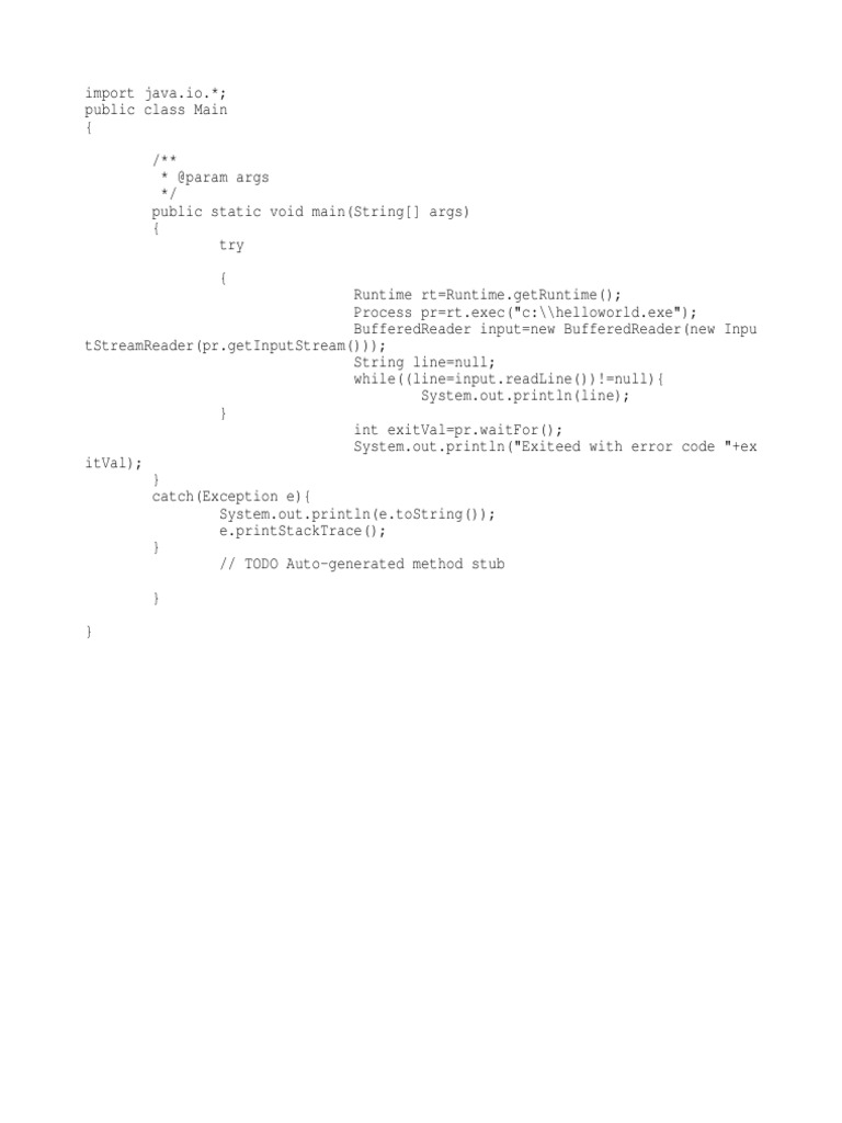 Execute External Programs in Java | PDF | Teaching Methods & Materials
