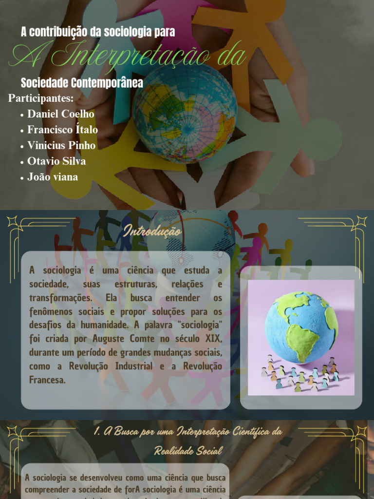 Contribuições da Sociologia na Sociedade Contemporânea | PDF ...
