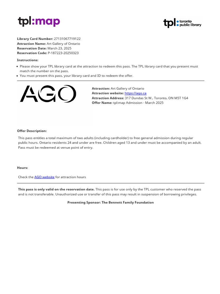 TPL Map Art Gallery of Ontario 20250323 | PDF