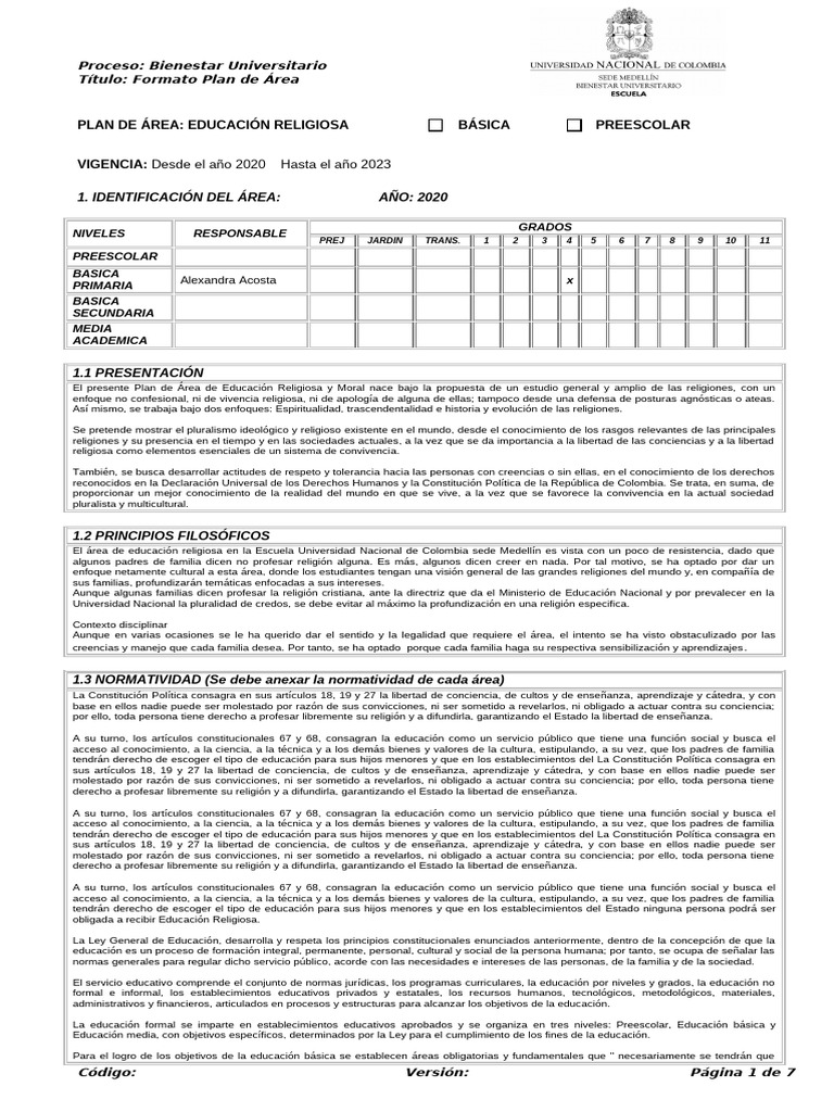 Educacin Religiosa 4 | PDF | Plan de estudios | Educación de la primera ...