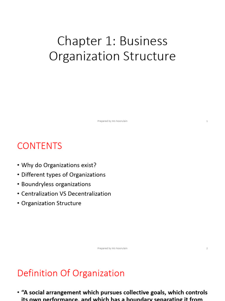Notes-of-chapter-1-organization-structure | PDF | Business | Cooperative
